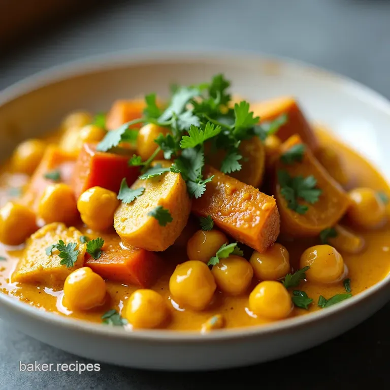 The Golden Glow Curry Creamy Coconut Chickpea and Roasted Root Vegetable Curry