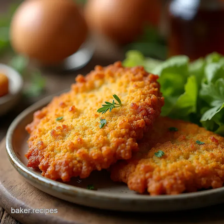 Golden Crispy Chicken Schnitzel a Taste of Vienna presentation