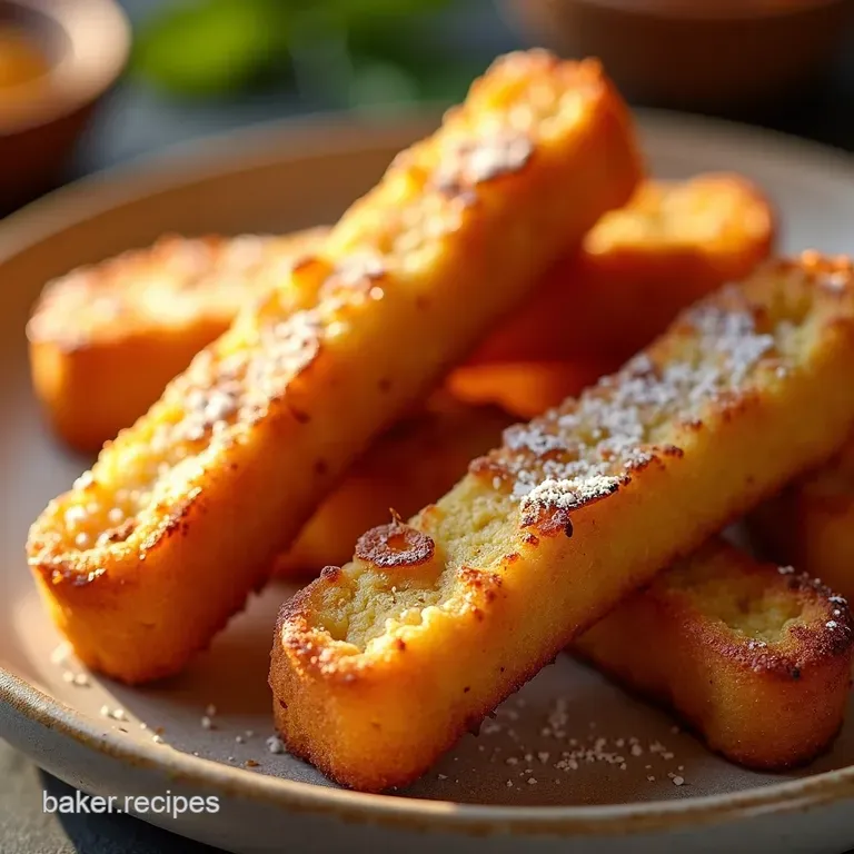 Golden Crispy French Toast Sticks the Ultimate Breakfast Treat presentation