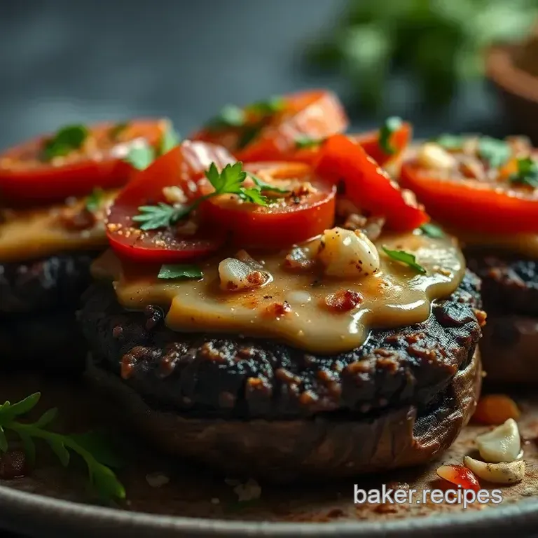 Gourmet Garlic Herb Portobello Burgers