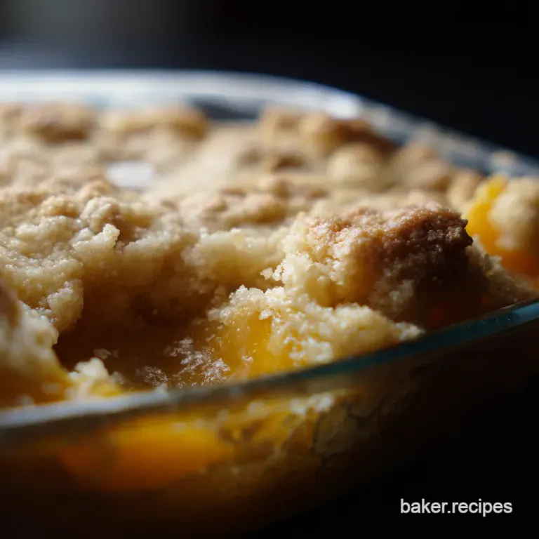 Grandma s Kiss the Cook Peach Cobbler presentation