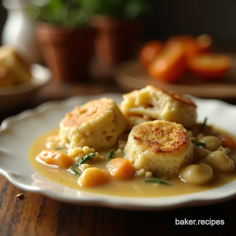 Grandmas Chicken and Dumplings presentation