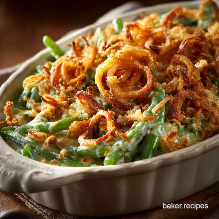 The Ultimate Creamy Green Bean Casserole from Scratch presentation