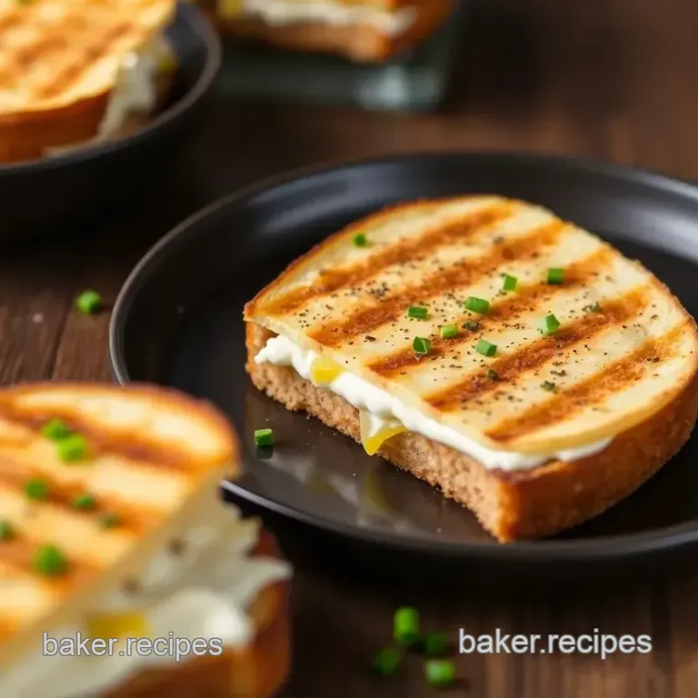 Cheesy Knife Sandwiches presentation