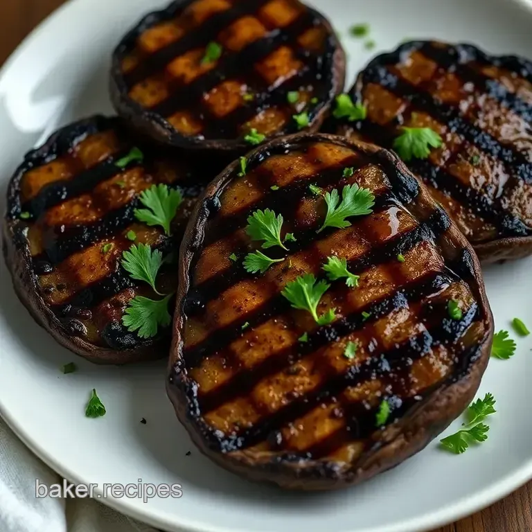 Grilled Portobello Mushrooms: a Smoky Umami Delight presentation