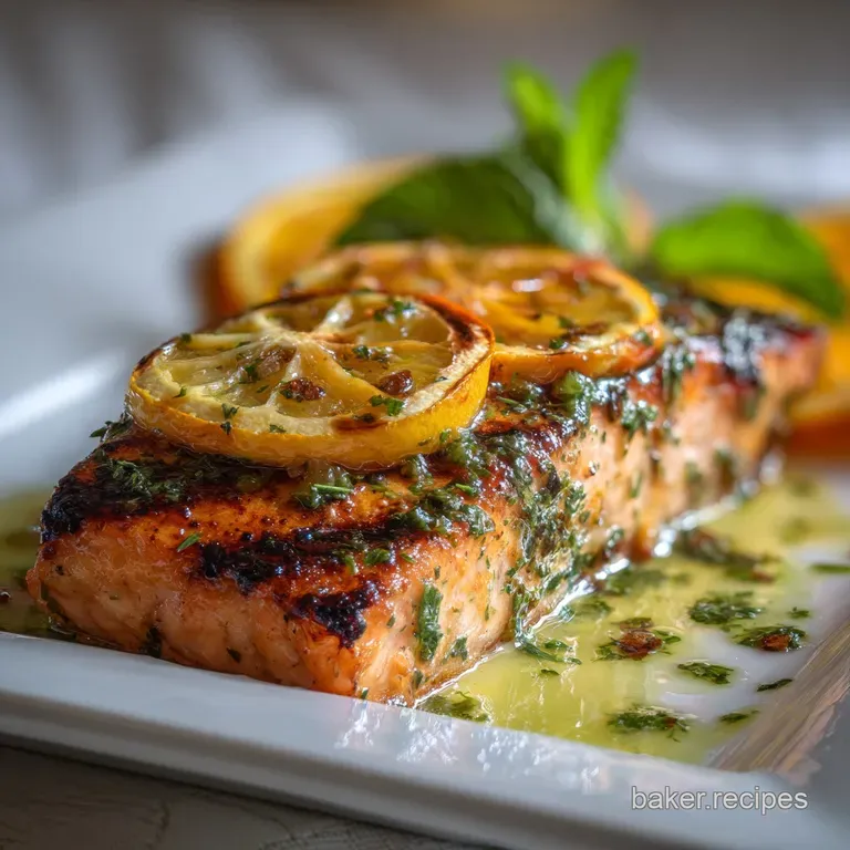 Grilled Salmon Recipe with Lemon and Herbs