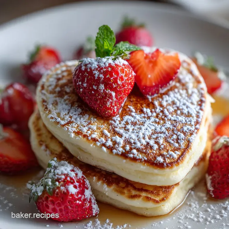 Valentines Brunch Food Idea for Hosting with Heart-Shaped Pancakes