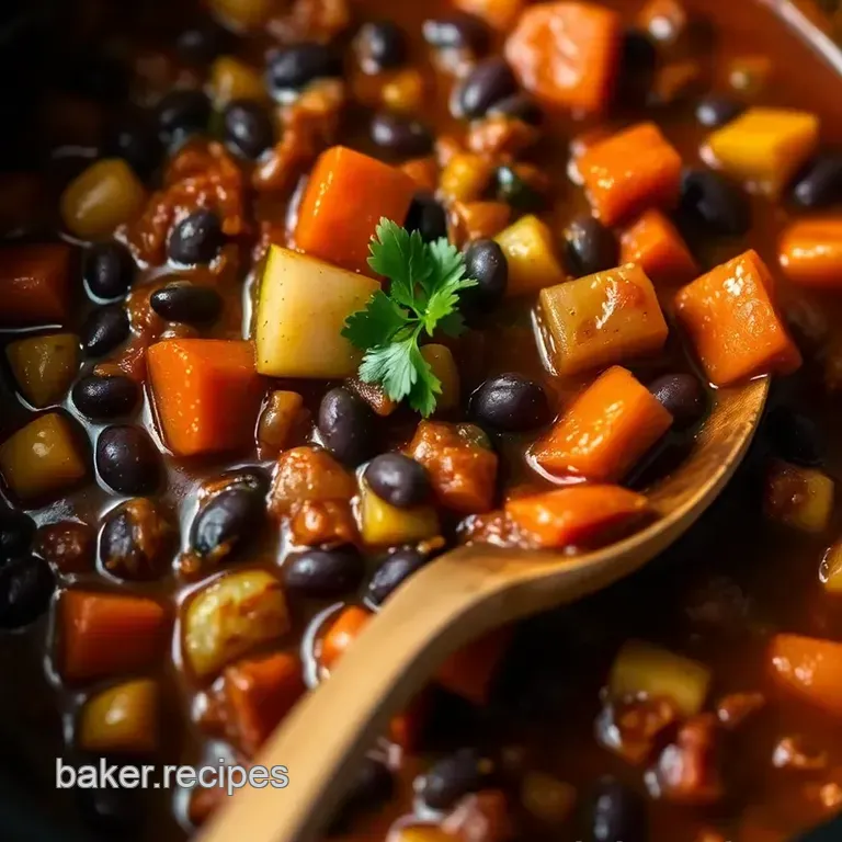 Hearty Healthy Crockpot Vegetable Chili presentation