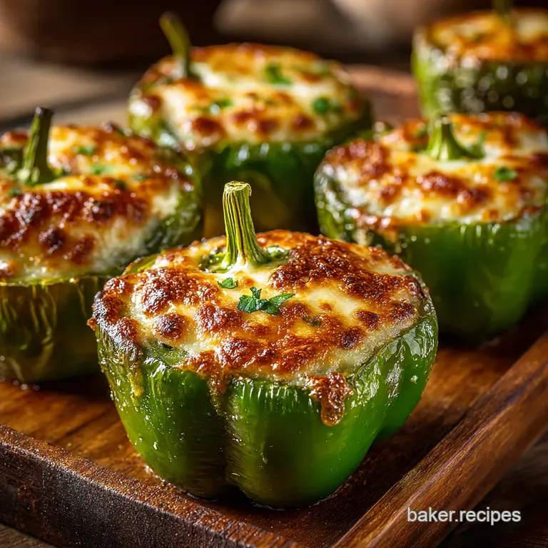 Hearty Homemade Stuffed Green Peppers presentation