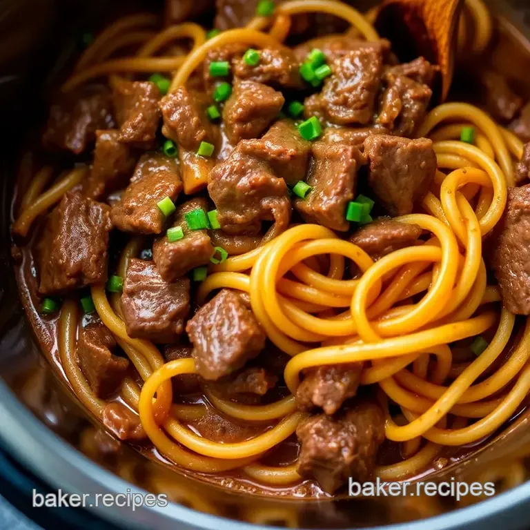 Hearty Instant Pot Beef and Noodles presentation