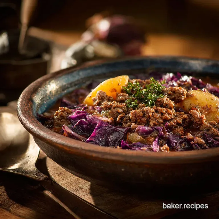 The Woodsmans Supper Hearty Venison Spiced Red Cabbage Stew