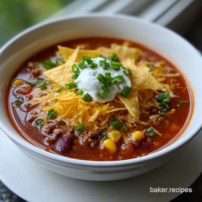 Taco Soup: Velvety and Rich