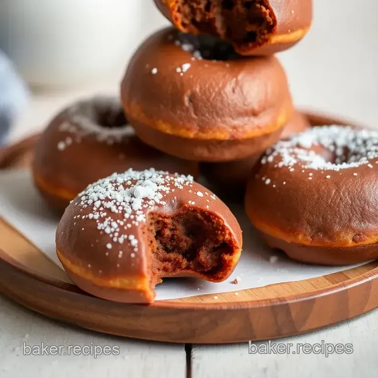 Heavenly Baked Chocolate Donut Holes presentation