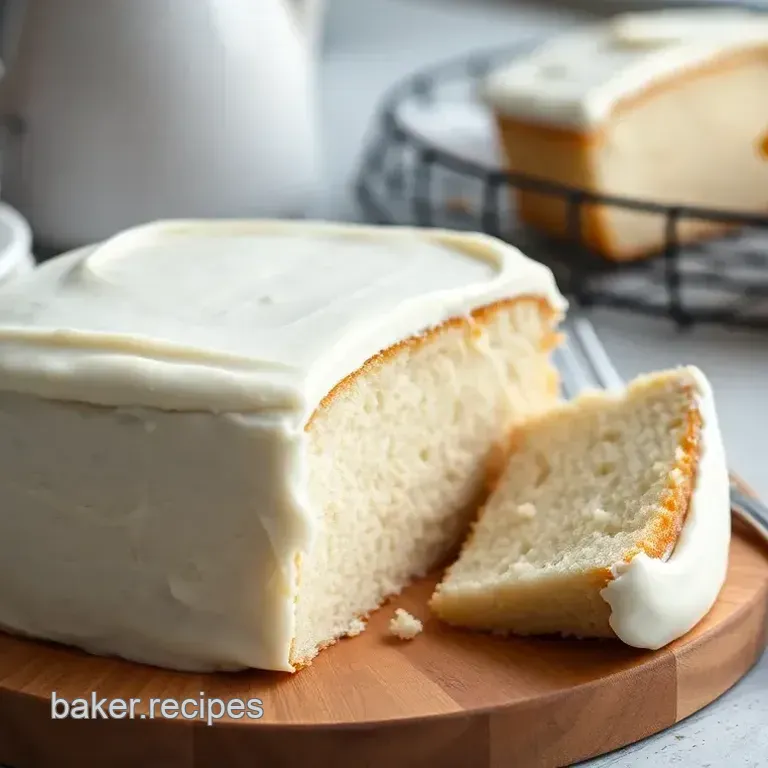 Bake Vanilla White Cake with Creamy Frosting