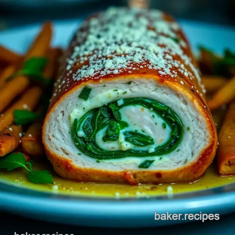 Herb and Cheese Stuffed Pork Tenderloin presentation