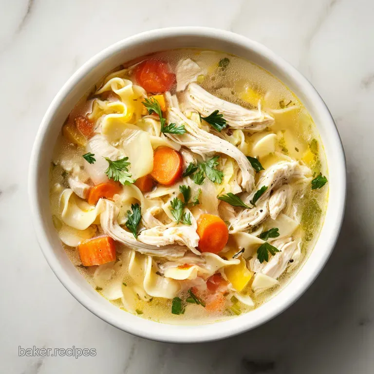Homemade Chicken Noodle Soup: Rich and Vibrant