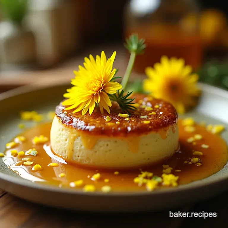 Wild Wonderful a Chefs Guide to Bright Earthy Homemade Dandelion Syrup presentation