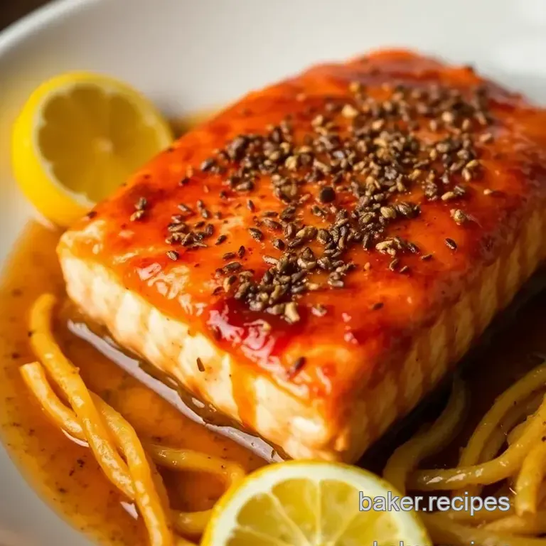 Honey Chipotle Glazed Salmon presentation