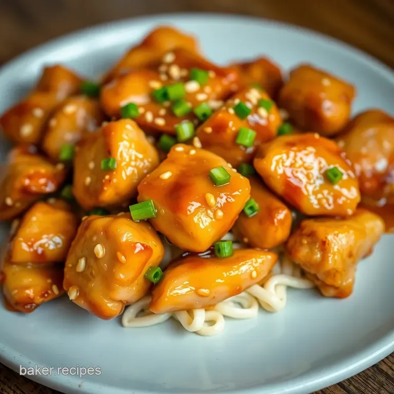 Honey Garlic Chicken: Sticky Sweet Perfection! presentation