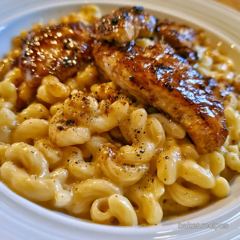 Honey Pepper Chicken Mac and Cheese: Creamy