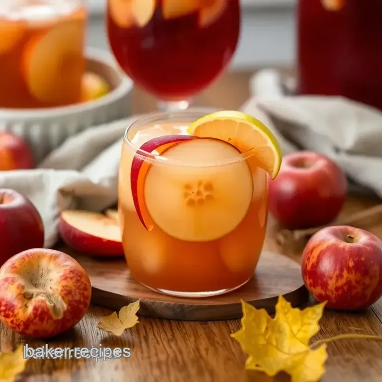 Honeycrisp Apple Sangria presentation