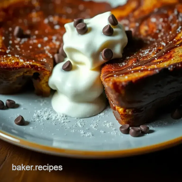 Indulgent Hot Chocolate French Toast presentation