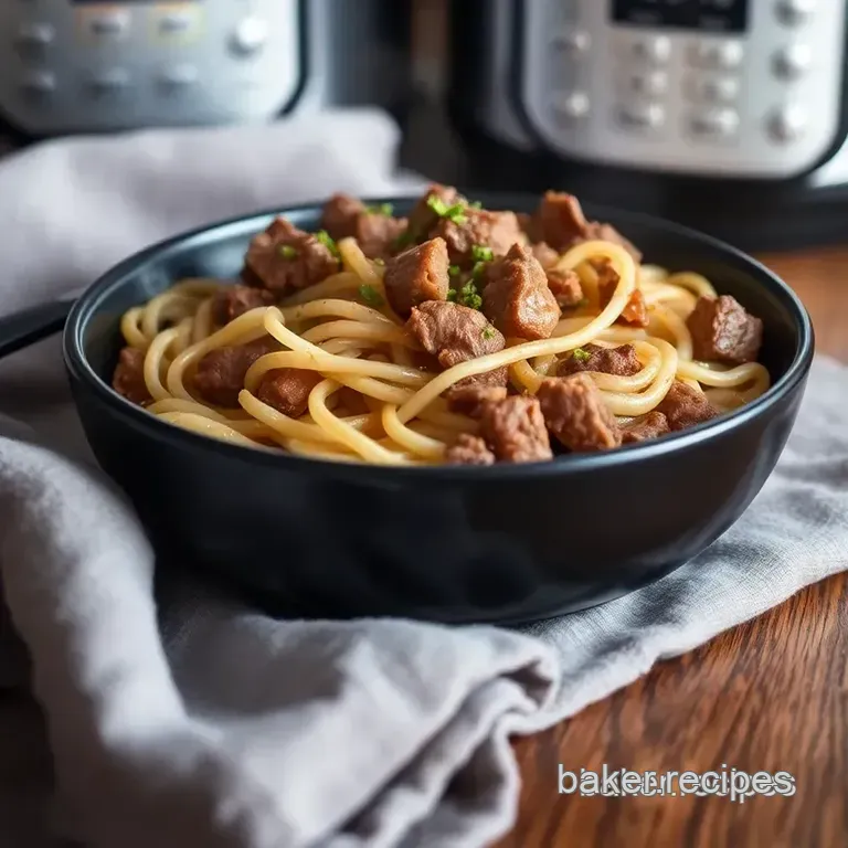 Instant Pot Beef and Noodles: a Cozy One-Pot Wonder presentation