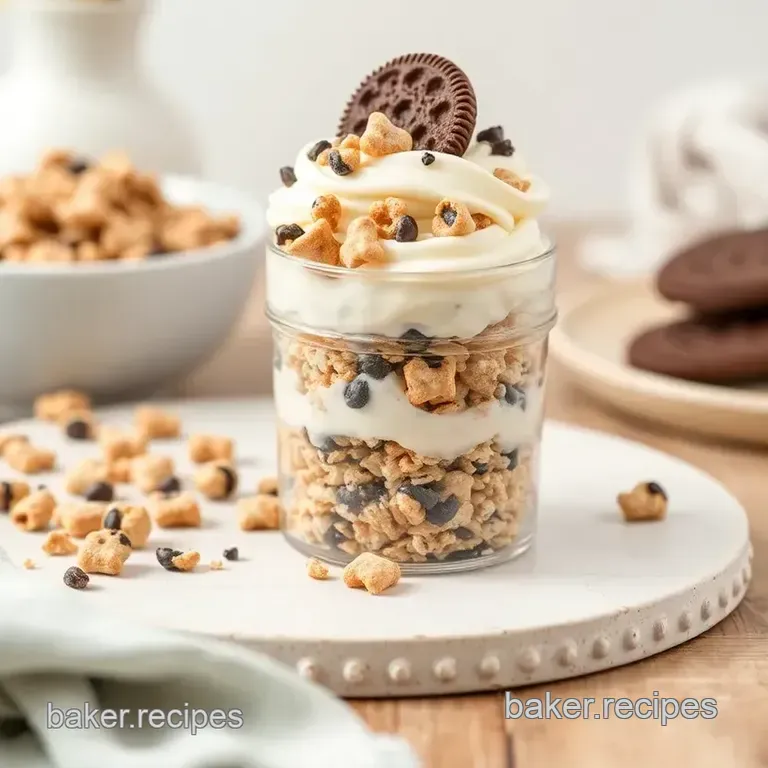 Crunchy No-Bake Rice Chex Cookies &amp Cream Treats presentation