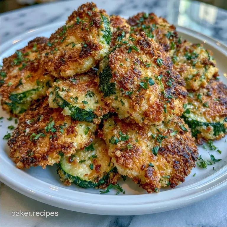 Golden Italian Baked Zucchini Slices