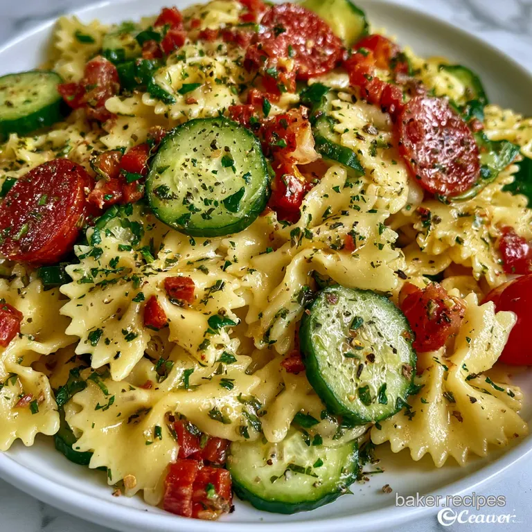 Zesty Italian Bow Tie Pasta Salad: Fresh and Crisp