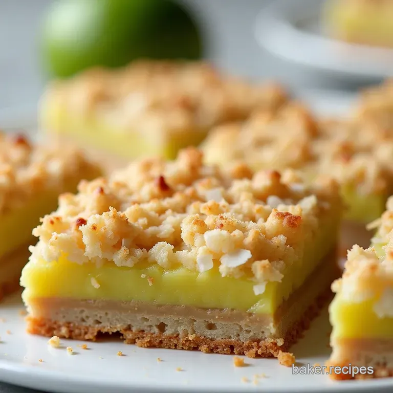 Sunshine State Squares Tangy Key Lime Toasted Coconut Crumble Bars