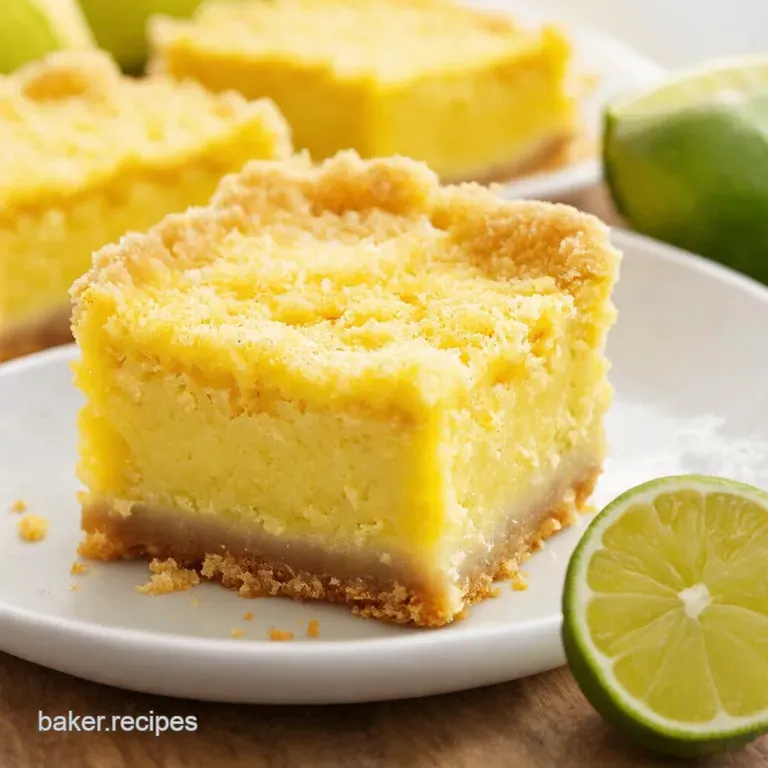 Key Lime Pie Bars with Toasted Coconut Crust presentation