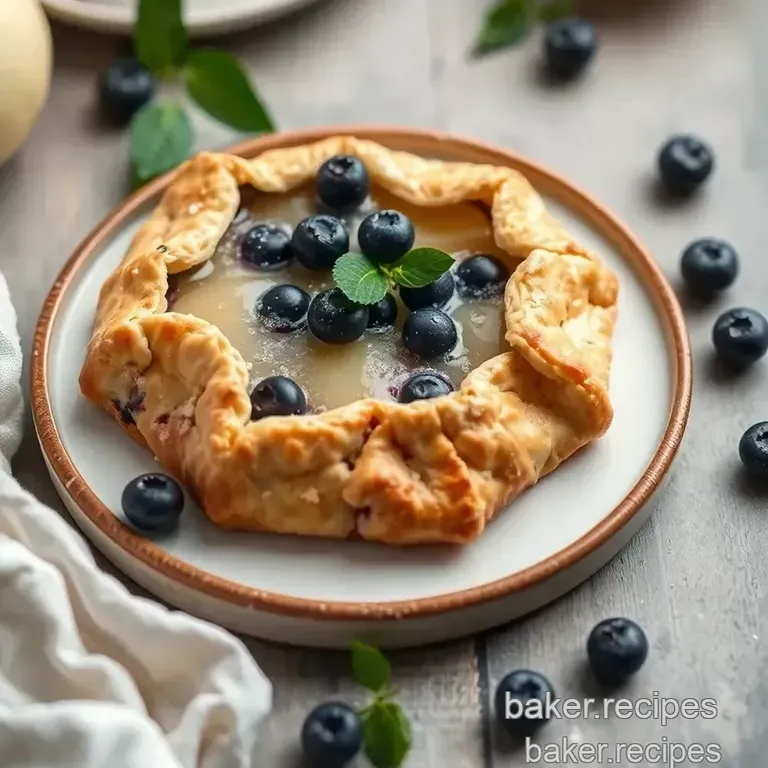 Bake Lemon Blueberry Galette Delight presentation