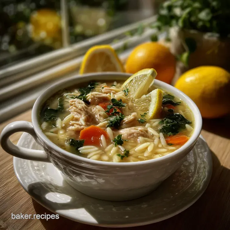 The Ultimate Slow Cooker Lemon Chicken Orzo Soup presentation