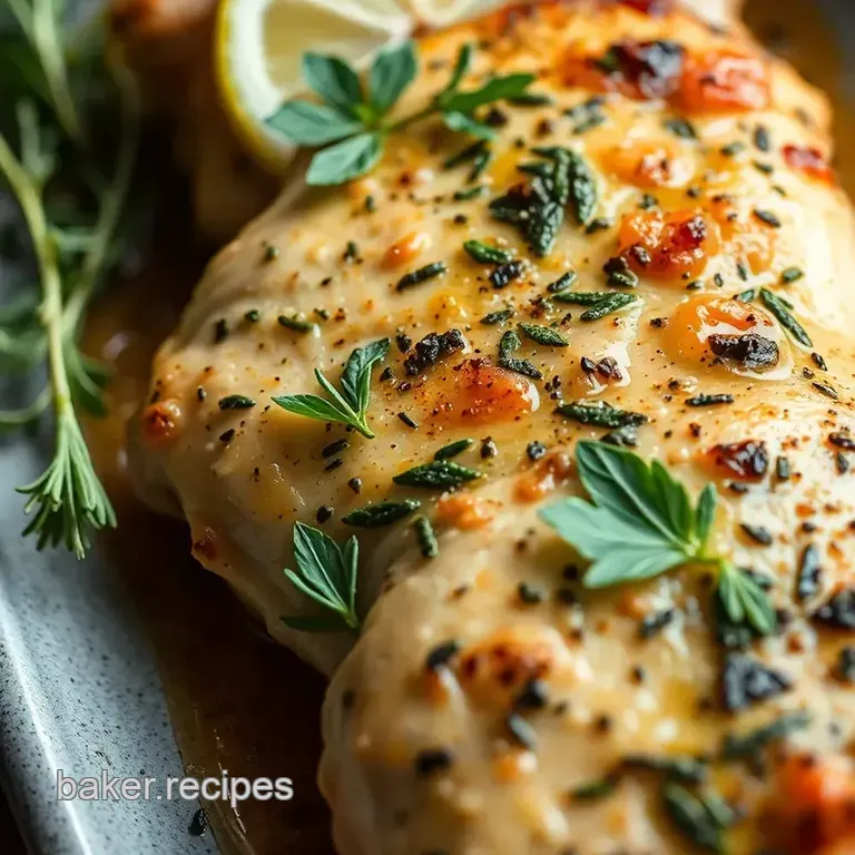 Lemon Herb Mediterranean Chicken with Roasted Vegetables presentation