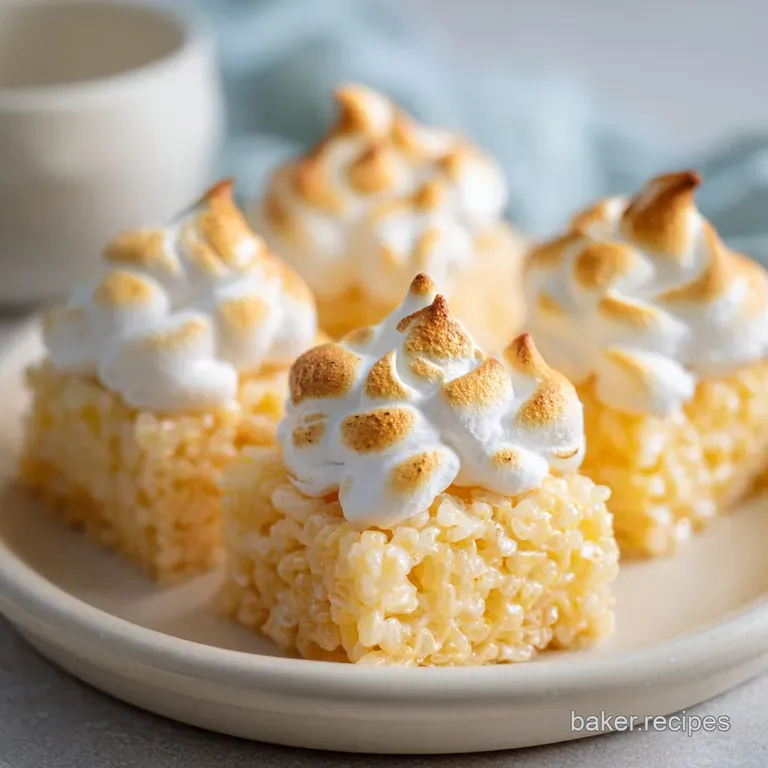 Lemon Meringue Rice Krispie Treat: Zesty and Toasted