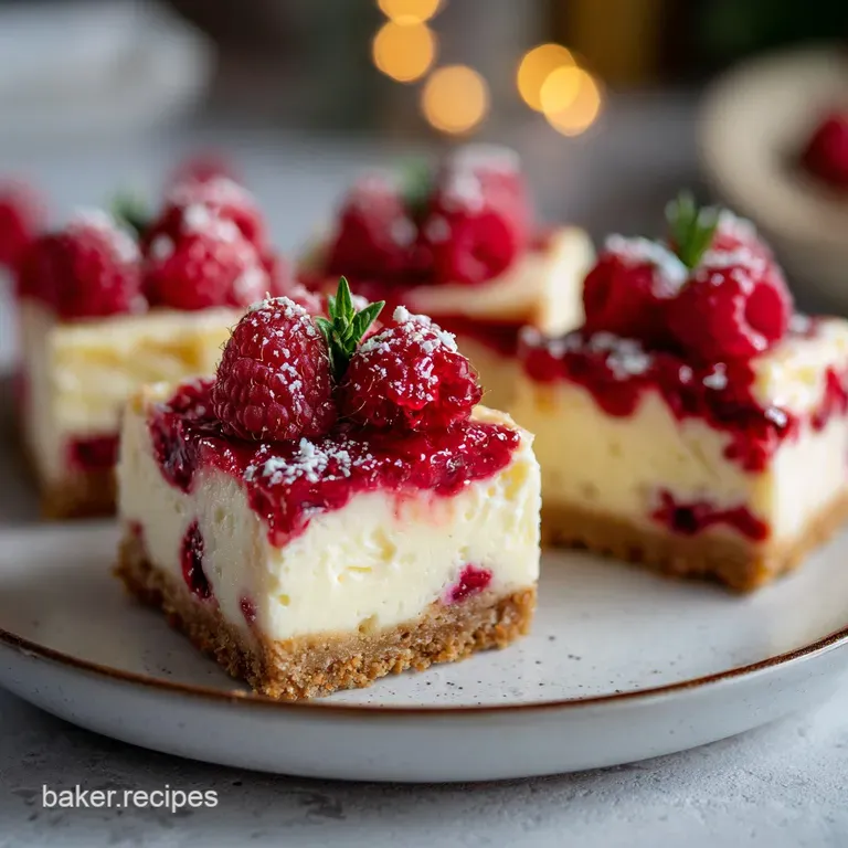 Lemon Raspberry Cheesecake Squares: Creamy and Bright