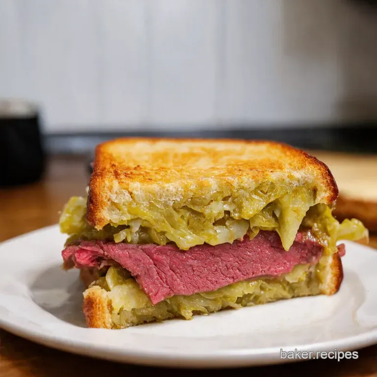 Leprechauns Lunch Corned Beef Cabbage Grilled Cheese presentation