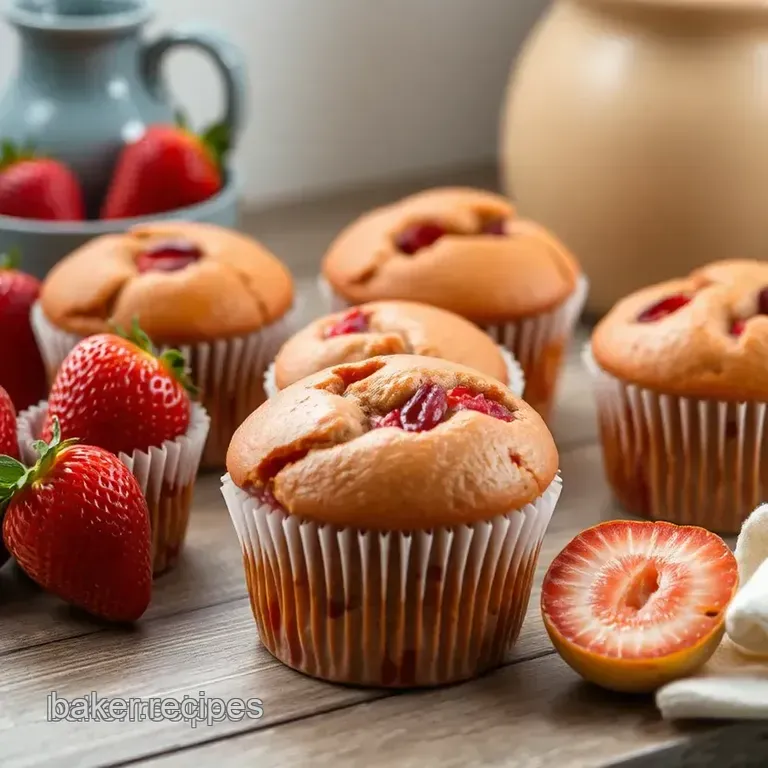 Bake Strawberry Muffins with Guilt-Free Delight presentation