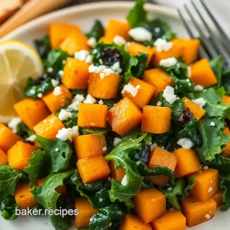 Roast Butternut Squash Kale Salad Delight