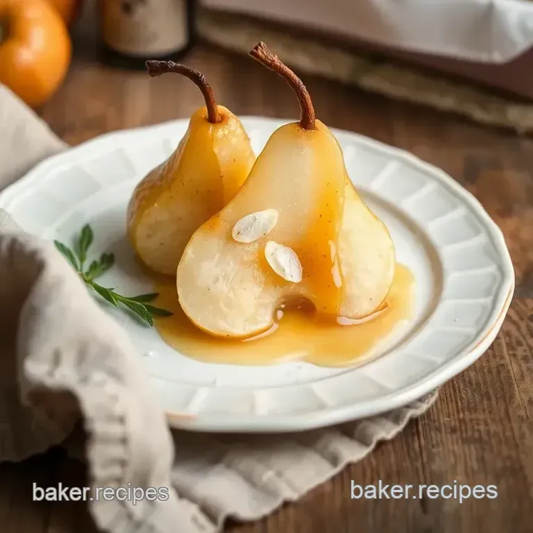 Bake Pears with Maple Vanilla Delight presentation