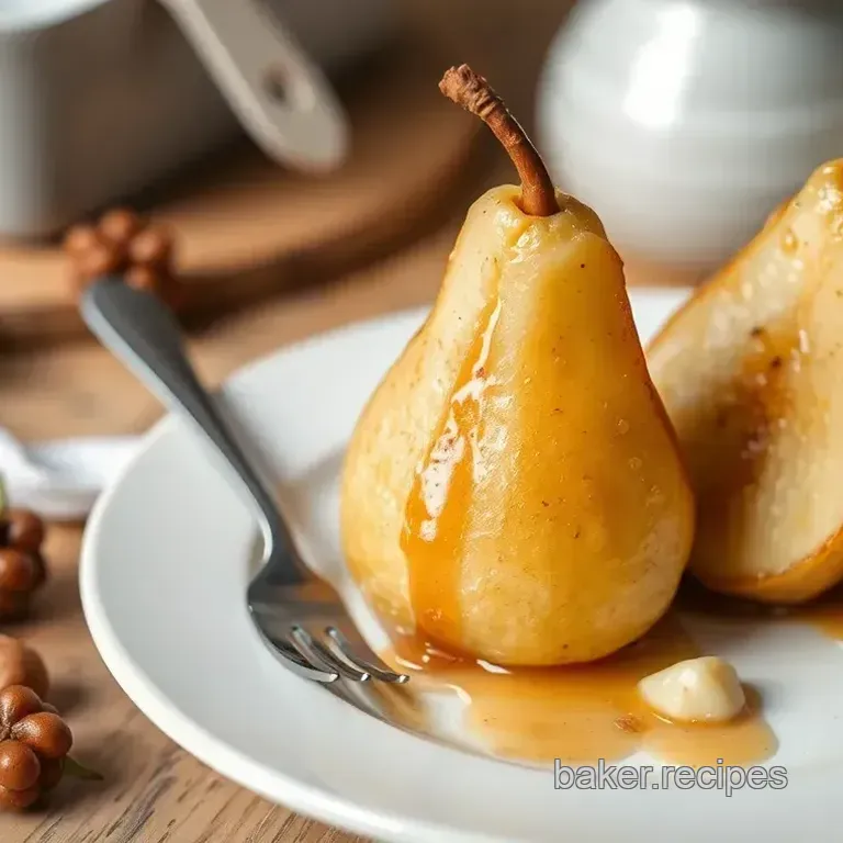 Bake Pears with Maple Vanilla Delight