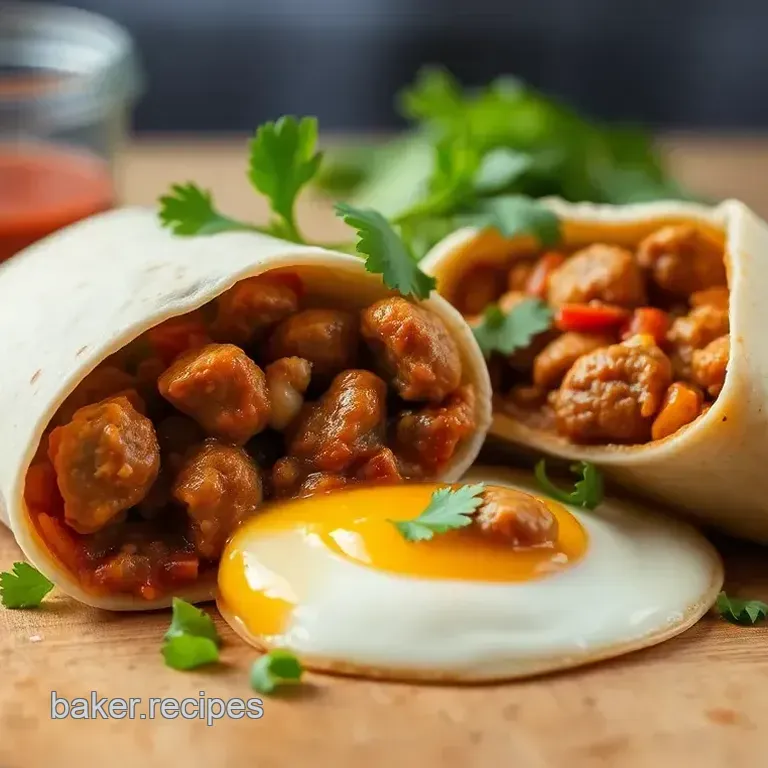 Spicy Sausage Breakfast Burritos