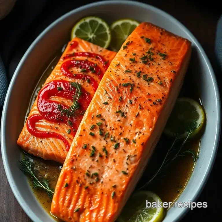 Mediterranean Baked Salmon with Lemon & Herbs presentation