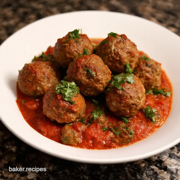 Mediterranean Lamb Meatballs with Lemonherb Yogurt Sauce presentation