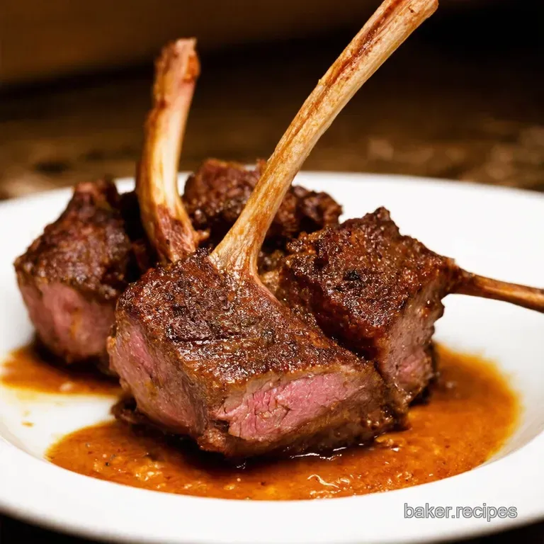 Mediterranean Magic: Garlicky Herb Lamb Chop Marinade & Searing Guide presentation