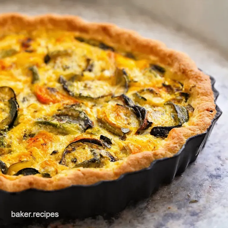 Mediterranean Roasted Vegetable Tart presentation