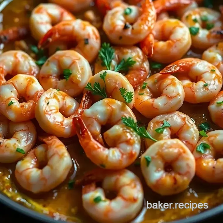 Mediterranean Shrimp Skillet with Garlic and Lemon presentation