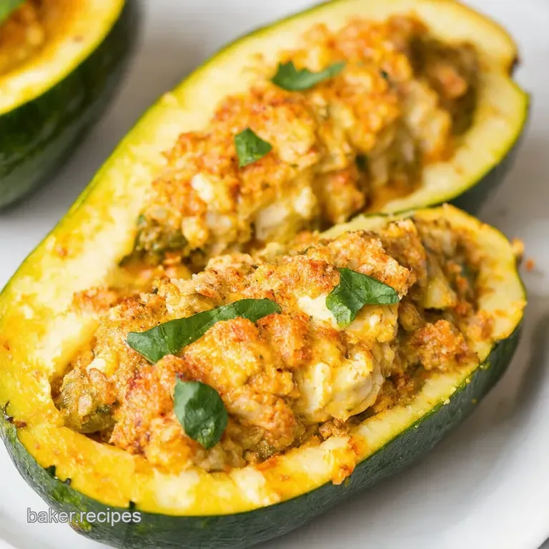Mediterranean Stuffed Zucchini Boats presentation