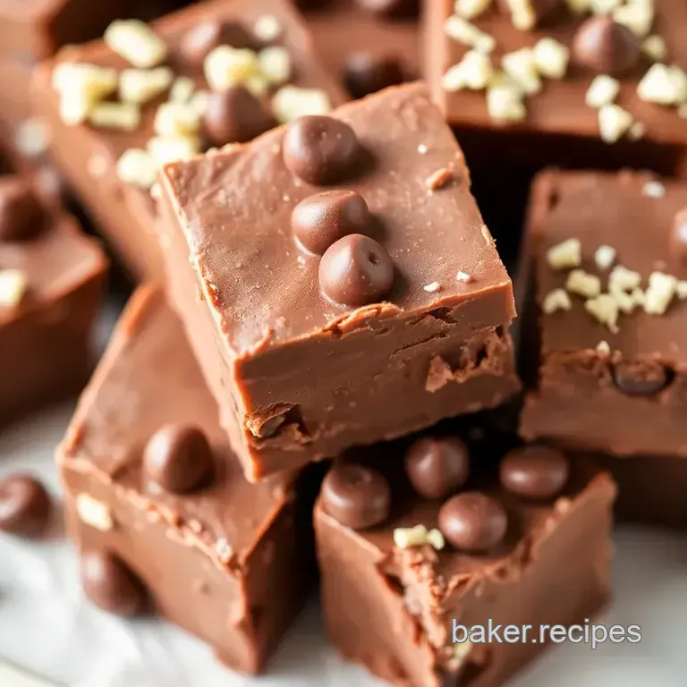 Easy Fudge Recipe presentation
